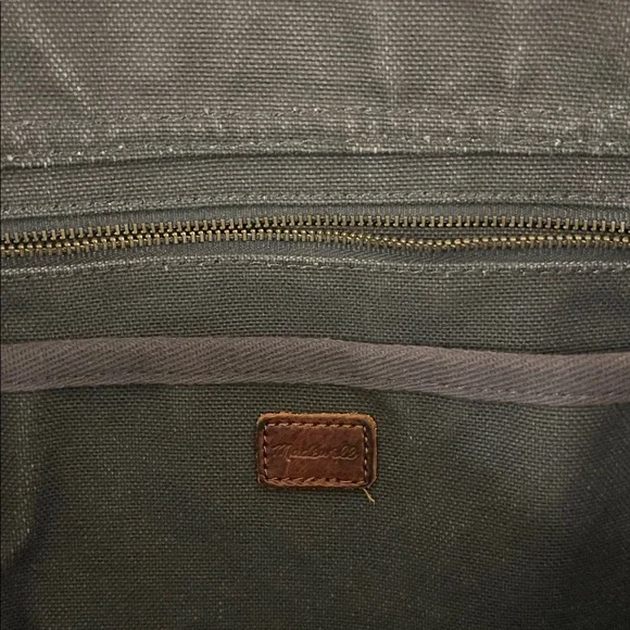 Madewell dark navy Tote with Brown leather Handles - Picture 8 of 16